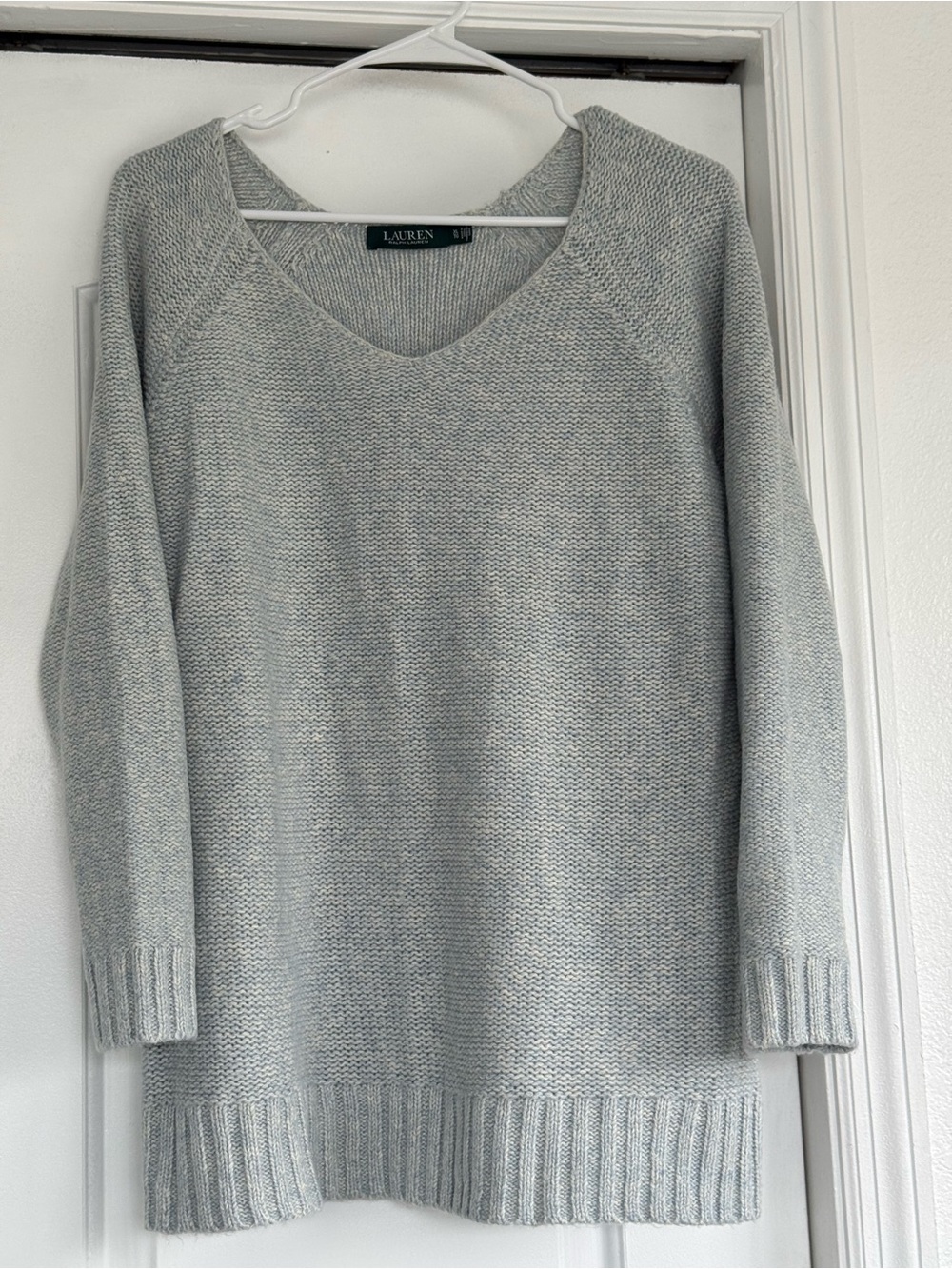 Ralph Lauren blue & Gray V-Neck Knit Sweater